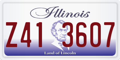 IL license plate Z413607