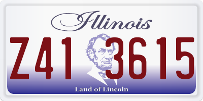 IL license plate Z413615