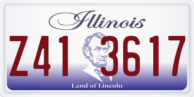 IL license plate Z413617