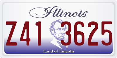 IL license plate Z413625