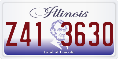IL license plate Z413630