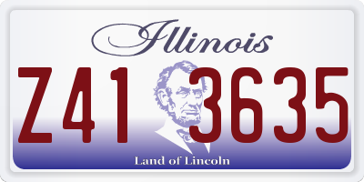 IL license plate Z413635
