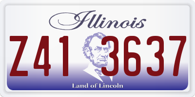 IL license plate Z413637