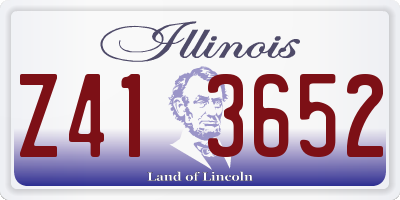 IL license plate Z413652