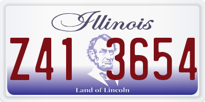 IL license plate Z413654