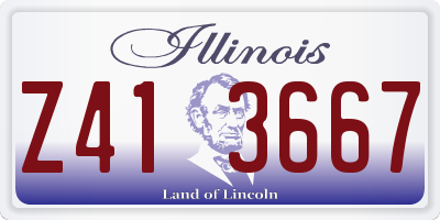 IL license plate Z413667