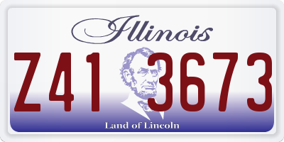 IL license plate Z413673