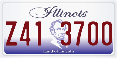IL license plate Z413700