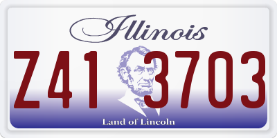IL license plate Z413703