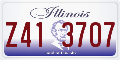 IL license plate Z413707