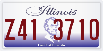 IL license plate Z413710