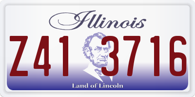 IL license plate Z413716