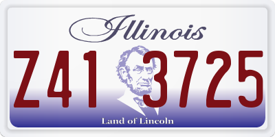IL license plate Z413725