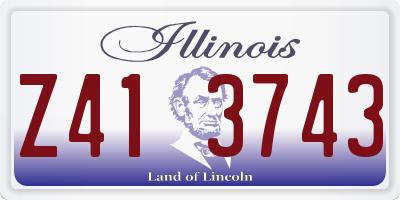 IL license plate Z413743
