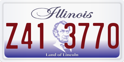 IL license plate Z413770