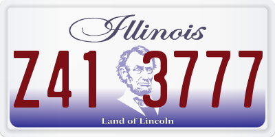 IL license plate Z413777
