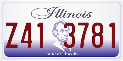 IL license plate Z413781