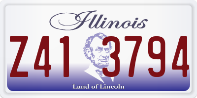 IL license plate Z413794
