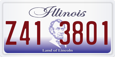 IL license plate Z413801