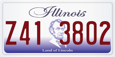 IL license plate Z413802