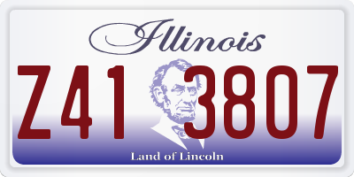 IL license plate Z413807