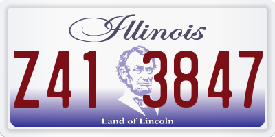IL license plate Z413847