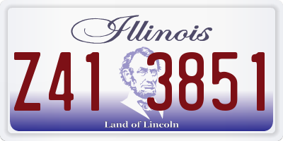 IL license plate Z413851