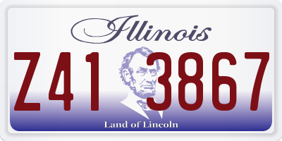 IL license plate Z413867