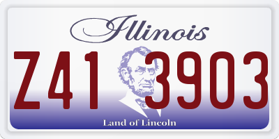 IL license plate Z413903