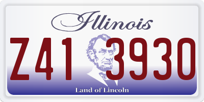 IL license plate Z413930