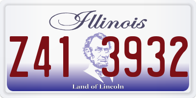 IL license plate Z413932