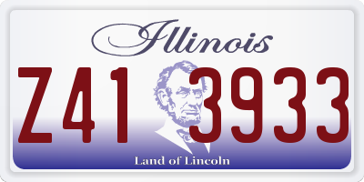 IL license plate Z413933