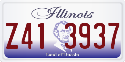 IL license plate Z413937