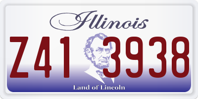 IL license plate Z413938