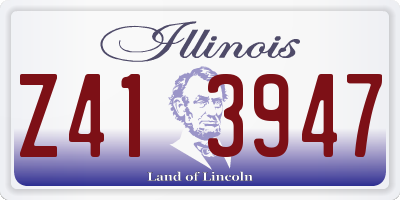 IL license plate Z413947