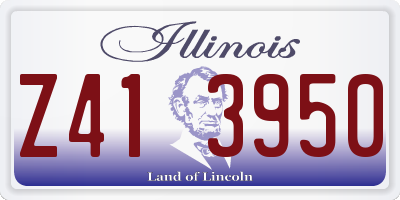 IL license plate Z413950