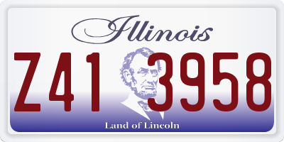 IL license plate Z413958