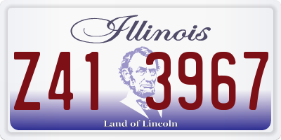 IL license plate Z413967