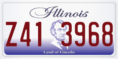 IL license plate Z413968