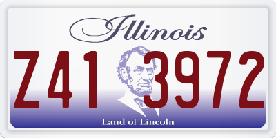 IL license plate Z413972