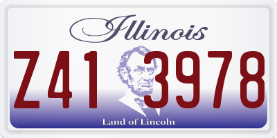 IL license plate Z413978