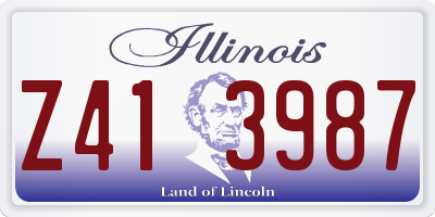IL license plate Z413987