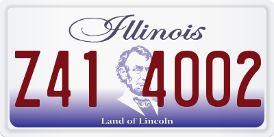 IL license plate Z414002