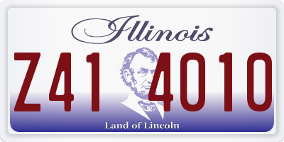 IL license plate Z414010