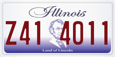 IL license plate Z414011