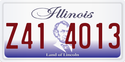 IL license plate Z414013