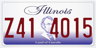 IL license plate Z414015