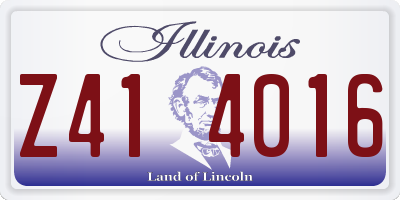 IL license plate Z414016