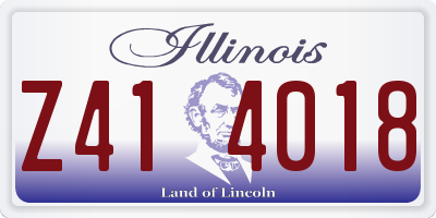 IL license plate Z414018