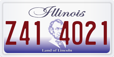 IL license plate Z414021